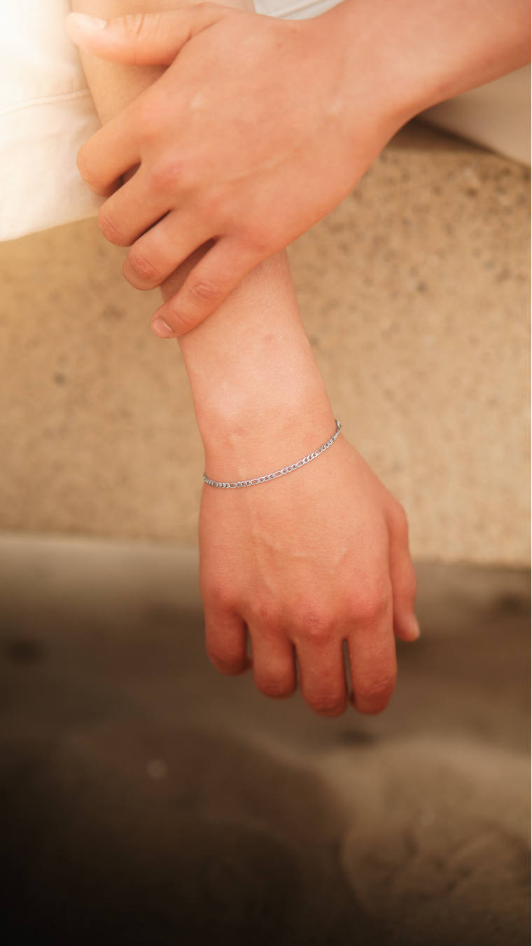 Figaro Armband 3MM (Zilver)