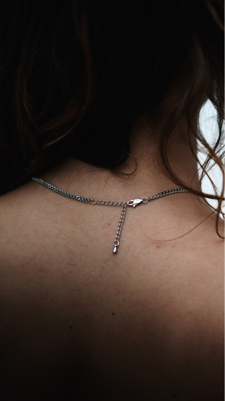 Aurora Ketting + Bedel 3MM (Zilver)