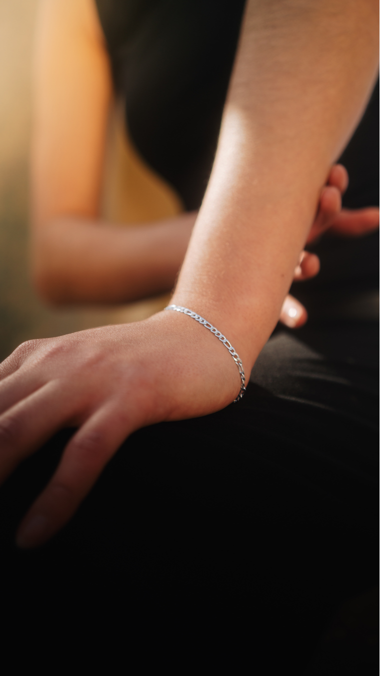 Figaro Armband 3MM (Zilver)